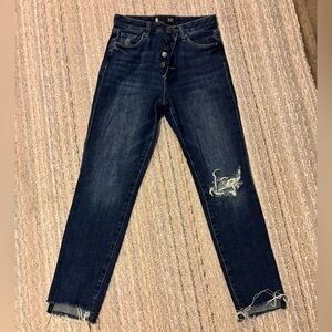 Kut from the Kloth Dark Blue Distressed Jeans